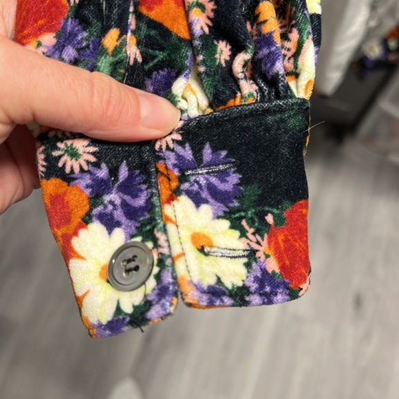 STAUD cotton velvet floral Chandler Dress Revolve XS - Picture 6 of 6